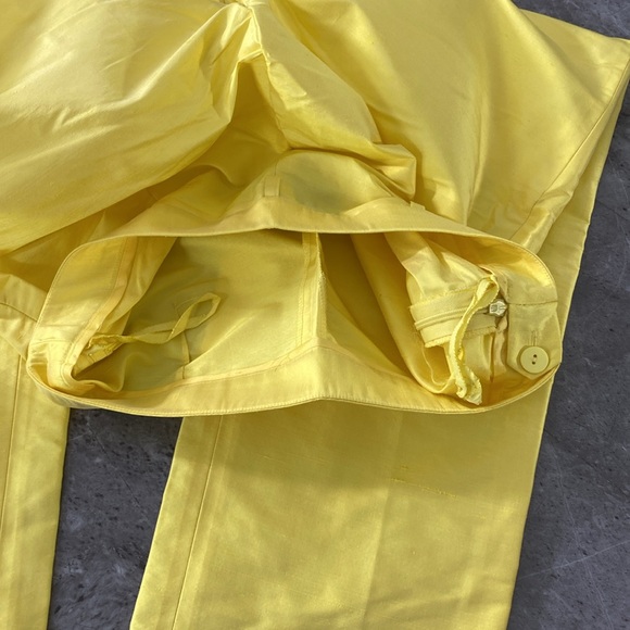 W by Worth Pants Women’s 4 Highlighter Yellow 100% Silk Classic Preppy Slim Fit - Picture 13 of 13